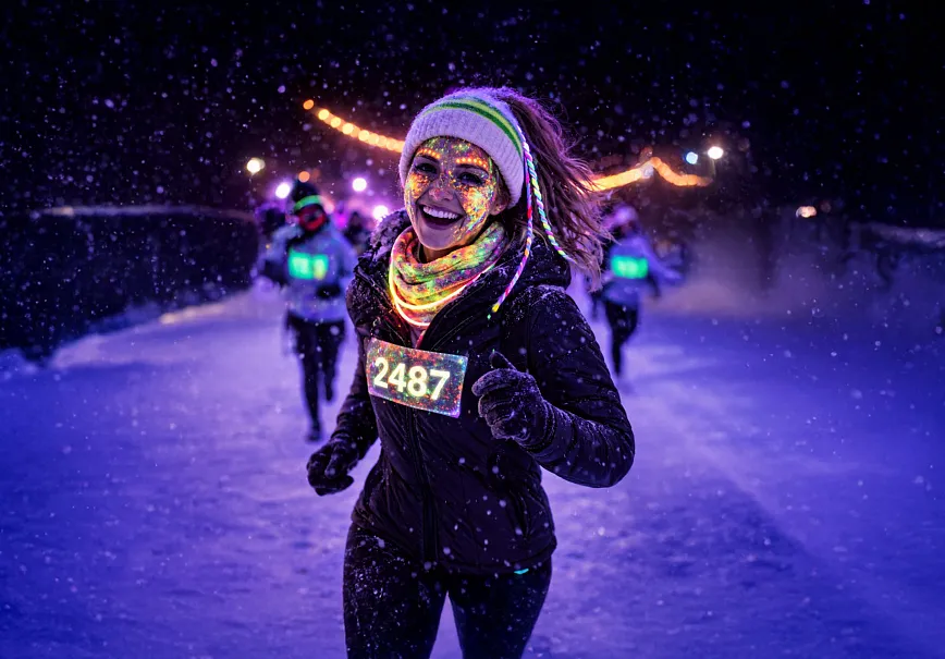 Glow Run March Glow Läuferin