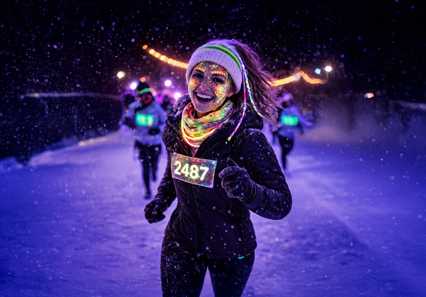 Glow Run March Glow Läuferin